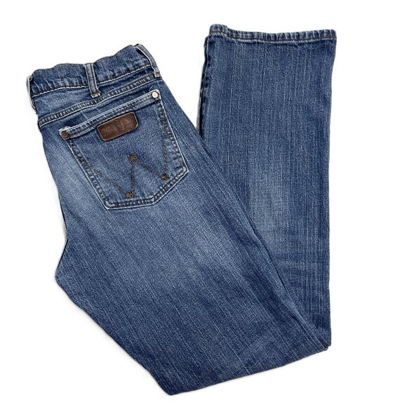 Wrangler Retro Jeans Men's 34x36 *34 Blue Relaxed Fit Bootcut WRT20JH Stretch - Picture 1 of 16